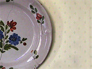 décors d'une assiette ancienne