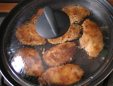 cuisson poulet pan&eacute; moutarde