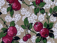 les motifs d'un papier peint avec des fruits