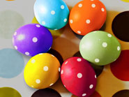 œufs multicolores photo gratuite pour Pâques