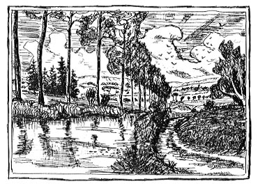 paysage peupliers au bord de la rivi&egrave;re images libres de droit