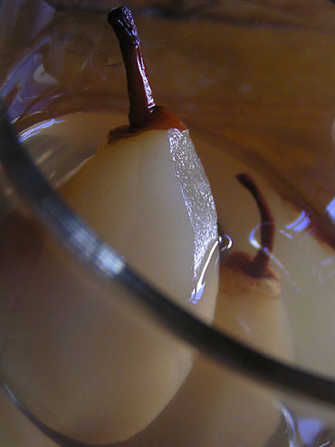 illustration poires au sirop